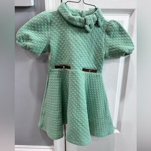 Janie and Jack Quilted Mint Dress